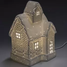 Decorative porcelain lamp "Gingerbread house"